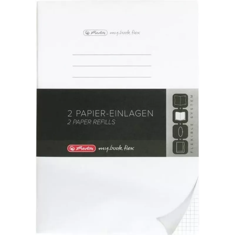 Rašymo sąsiuvinis Herlitz my.book A5 40 lapų juodas baltas