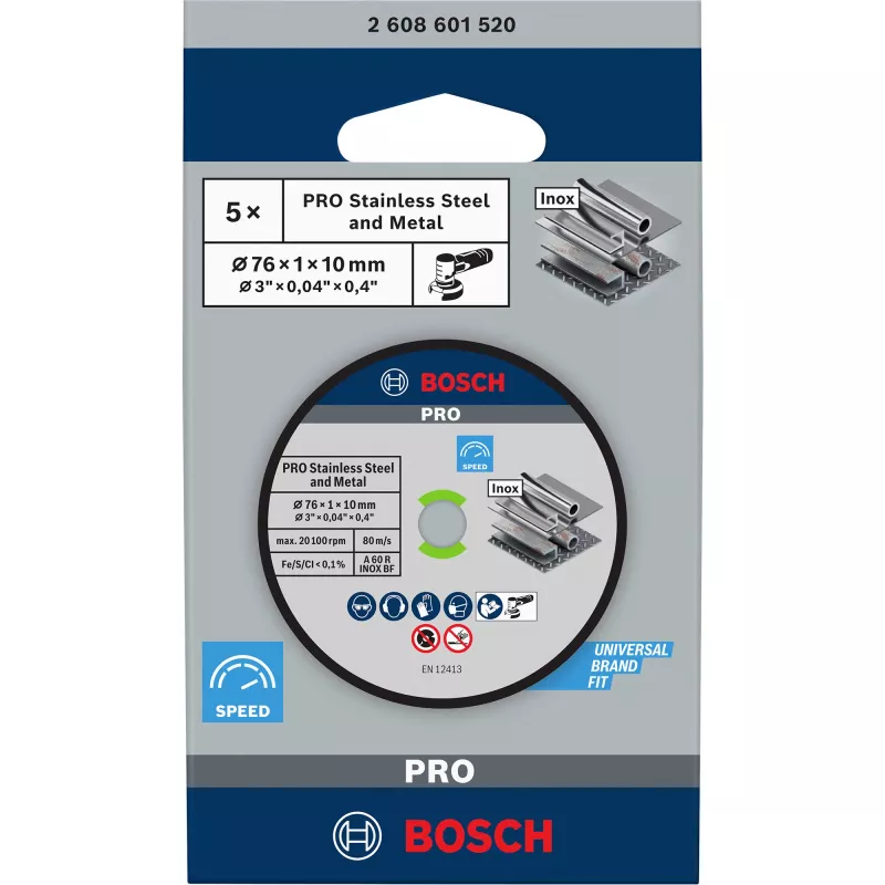 Bosch 2 608 601 520 kampinio šlifuoklio priedas Pjovimo diskas