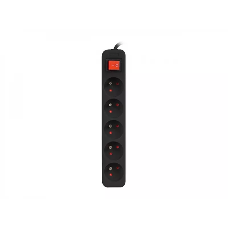 Maitinimo ilgintuvas Lanberg PS1-05E-0300-BK 3 m 5 AC lizdai Vidinis Baltas