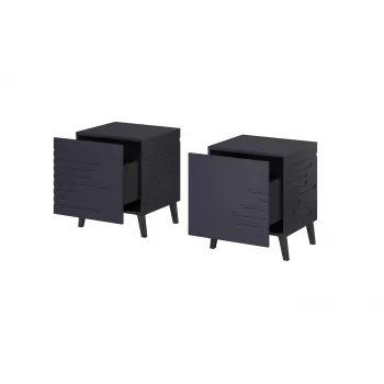 Naktinis staliukas cama meble NOVA 44×40×52 cm, 1 stalčius, tamsiai mėlynas matinis