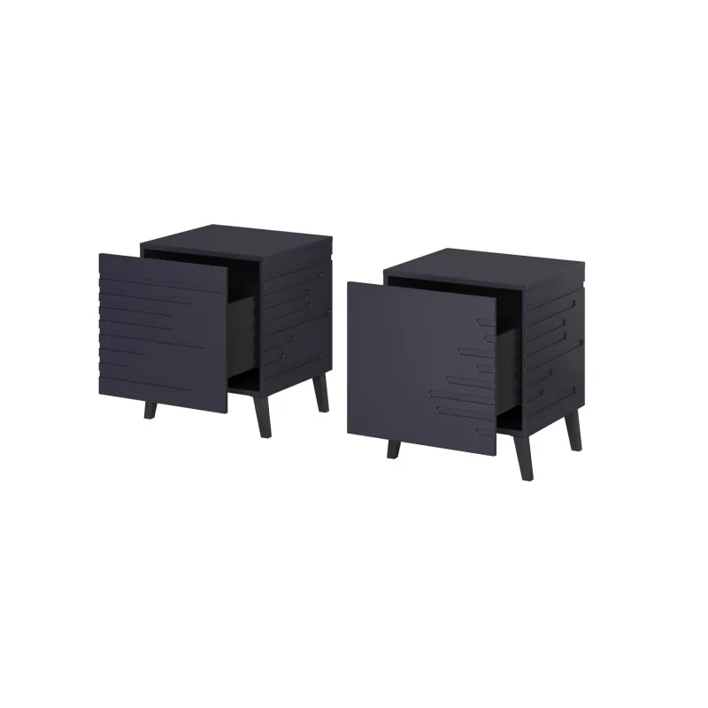 Naktinis staliukas cama meble NOVA 44×40×52 cm, 1 stalčius, tamsiai mėlynas matinis