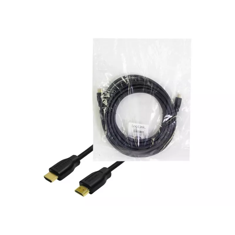 LogiLink HDMI jungiamasis laidas HDMI-A kištukas, HDMI-A kištukas 3,00 m juodas CH0038 4K UHD HDMI laidas