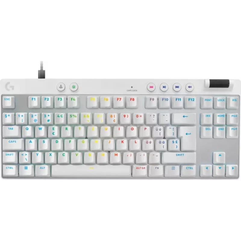 Logitech G PRO X RAPID Žaidimų klaviatūra - TKL - Mechaninė - QWERTZ (CH) - Balta (920-013286)