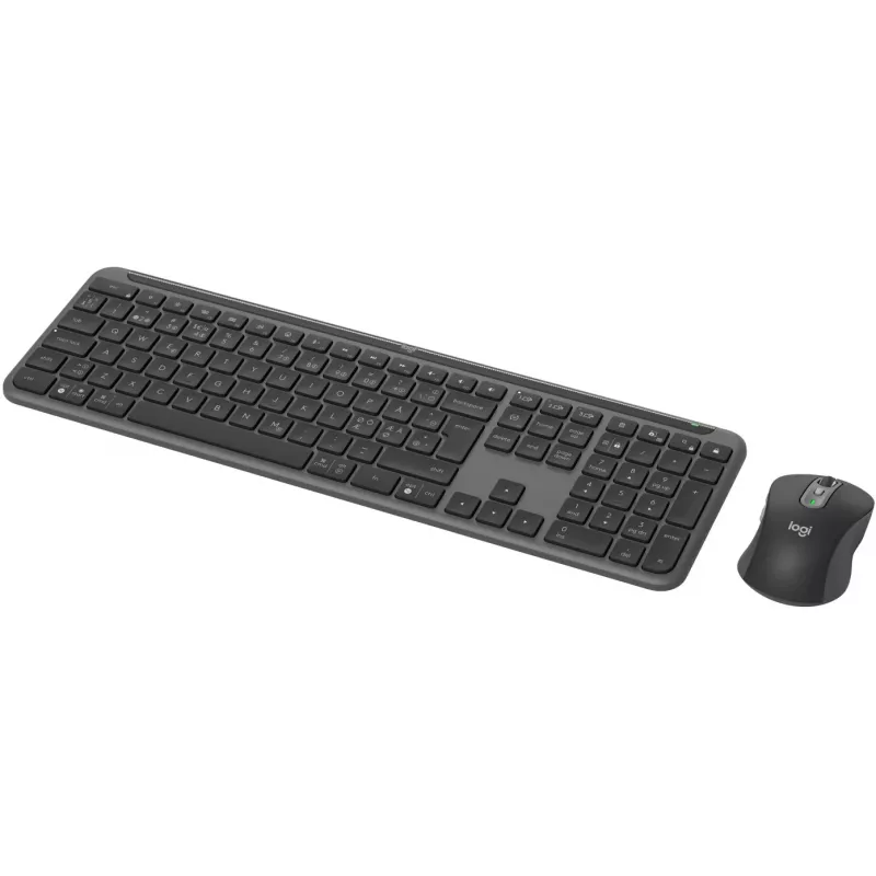 Logitech Signature plonas Combo MK950 - klaviatūros ir pelės rinkinys - belaidis - Bluetooth 5,1 LE - QWERTY - Nordic - Graphite (920-012488)