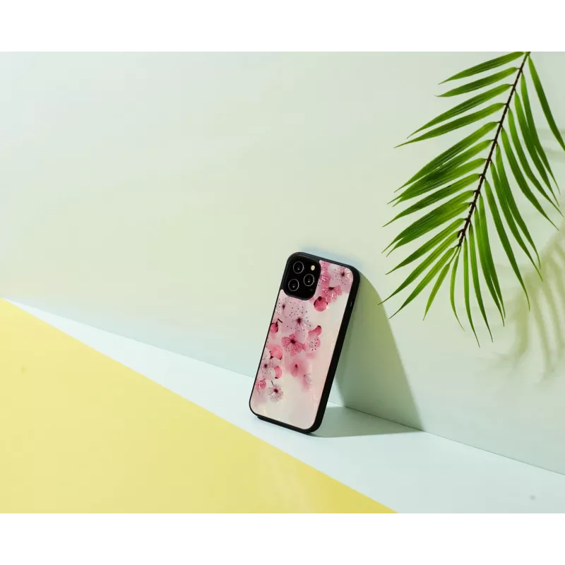 Apsauginis telefono dėklas iKins, skirtas Apple iPhone 12 Pro Max — vyšnių žiedų dizainas