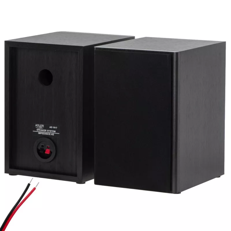 Mini Hi-Fi stereosistema Adler AD 1917 — Bluetooth V5.3, CD/USB/MP3, 2×25W RMS, FM imtuvas, 4 juostų ekvalaizeris, AUX, juoda