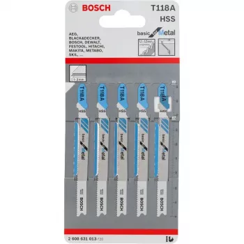 Pjūklelio peiliukas Bosch T 118 A greitapjūvis plienas HSS 5 vnt.