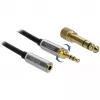 Garso laidas DeLOCK 85779 0,5 m 3,5 mm juoda pilka