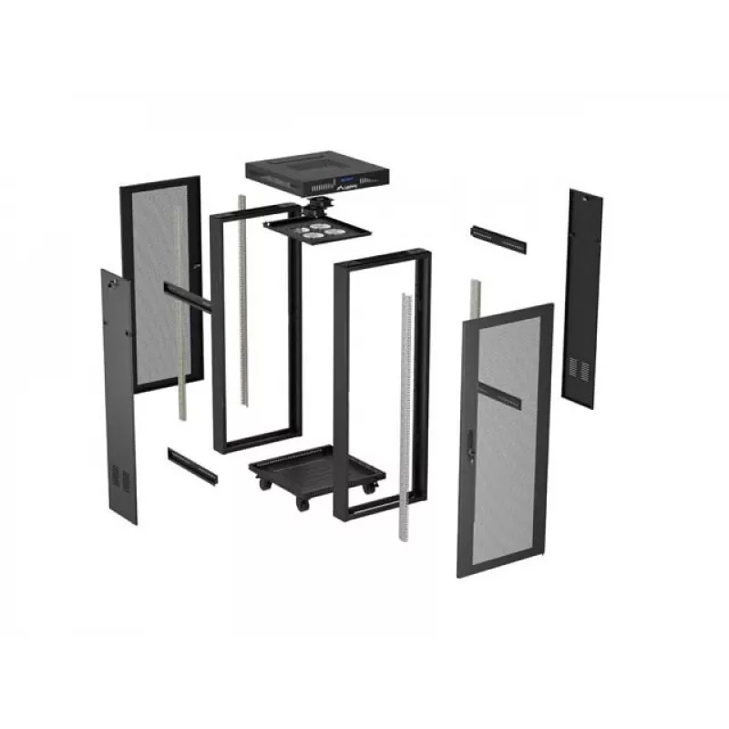 Stovo spinta LANBERG FF01-6624-23BL 24U laisvai pastatoma 19 colių 600×600 mm IP20 juoda