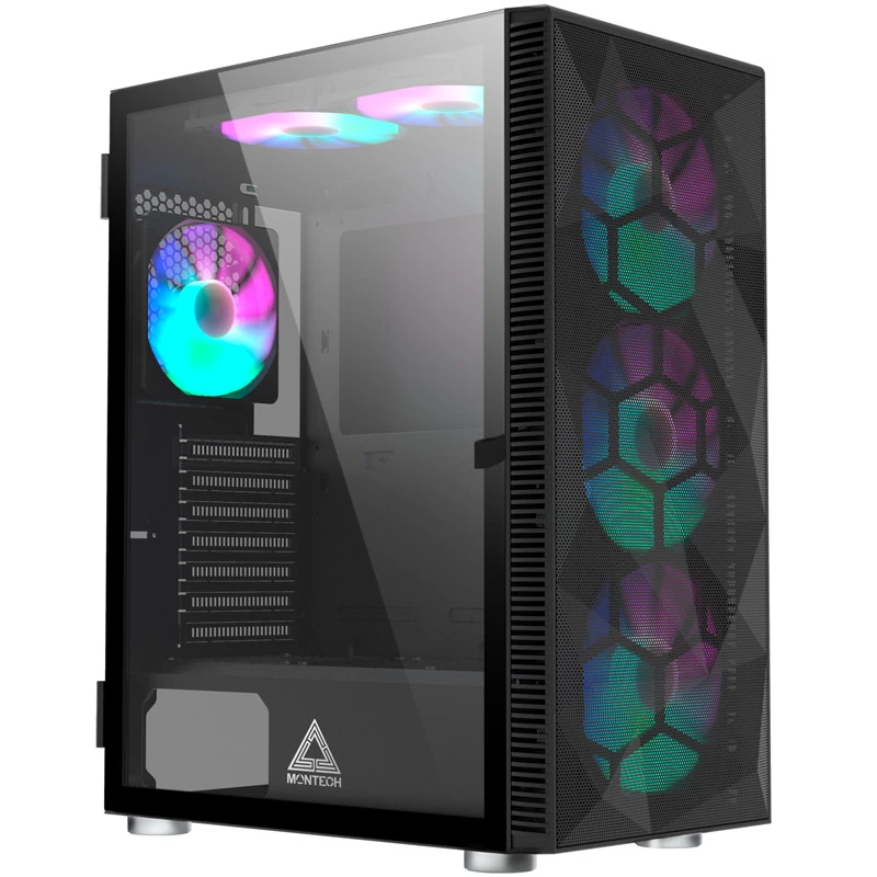 MONTECH X3 X3MESH-BK MIDI Tower korpusas, juodas tinklelis, PC korpusai