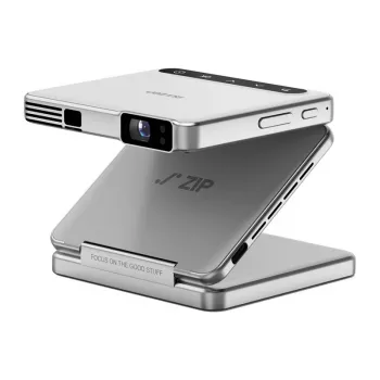 Aurzen Zip Projector (Sidabrinis) — nešiojamas mini projektorius, modelis AU-PJ-ZP001M-UNWH0