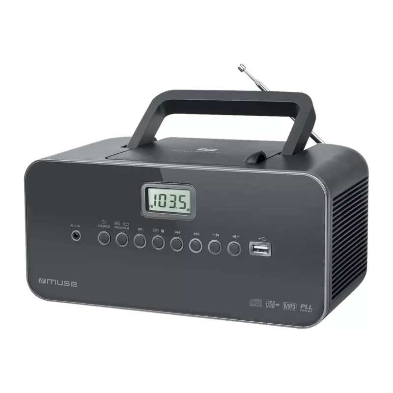 Muse M-28 DG CD grotuvas Nešiojamasis CD grotuvas Juodas