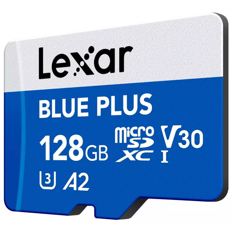 „Lexar BLUE PLUS“ 128 GB „MicroSDXC“ atminties kortelė, UHS‑I U3 V30, 170 MB/s