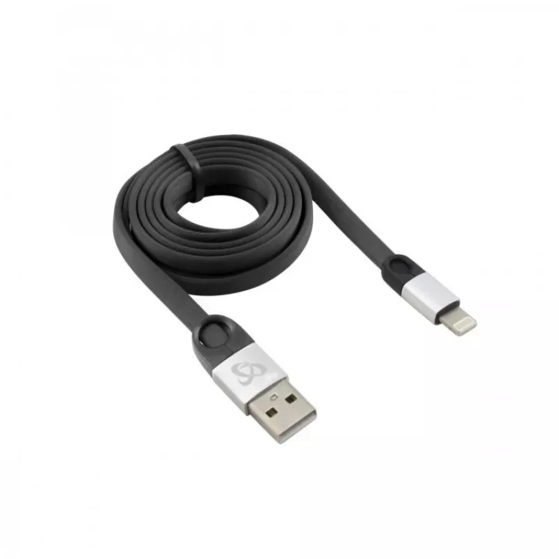 Sbox USB 2.0-8-Pin/2.4A juodas/sidabrinis