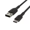 USB-A į USB-C kabelis 3 m juodas