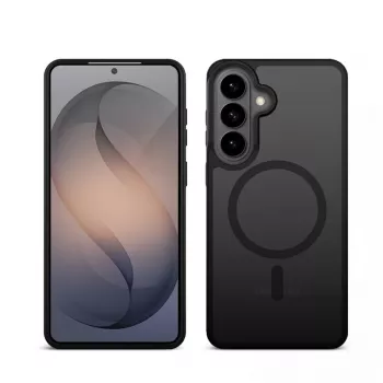 Crong Hybrid Matte Magnetic dėklas Samsung Galaxy S26 — TPU ir PC, juodas
