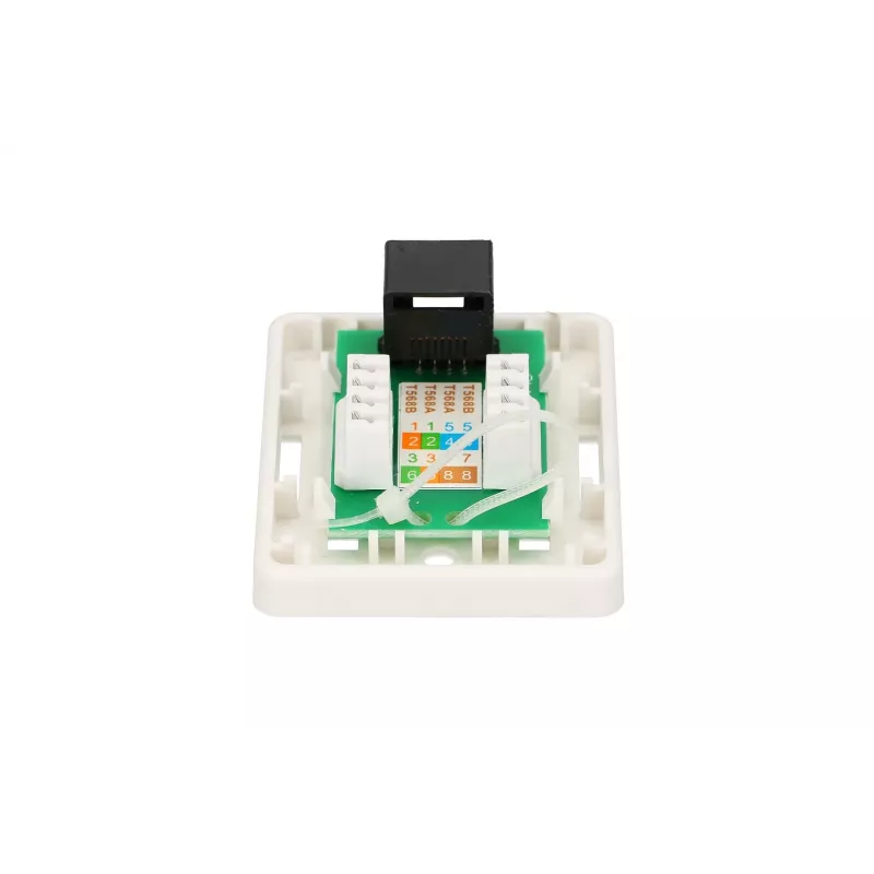 Extralink paviršinis lizdas, 1x RJ45 CAT5E UTP