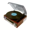 Garso patefonas Camry CR 1168 — juodas su medžio apdaila, 33/45 RPM, įmontuoti garsiakalbiai, RCA išvestis