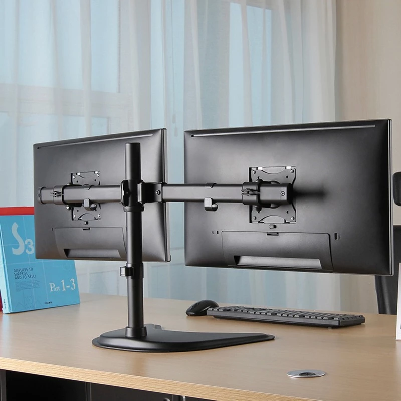 HAGOR HA FS - tvirtinimo komplektas (laikiklis stalui) - 2 LCD ekranams - juodas - Ekrano dydis: 38-68 cm (15-27)