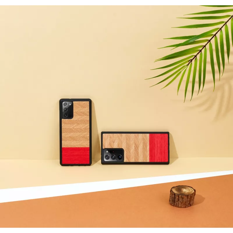 man and wood telefono dėklas Galaxy Note 20 Herringbone Azalea Juoda