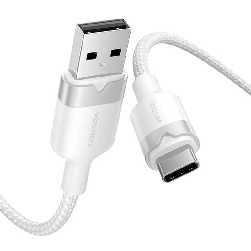 USB 2.0 A į USB-C 3A laidas Vention CTNWF 1M (baltas)