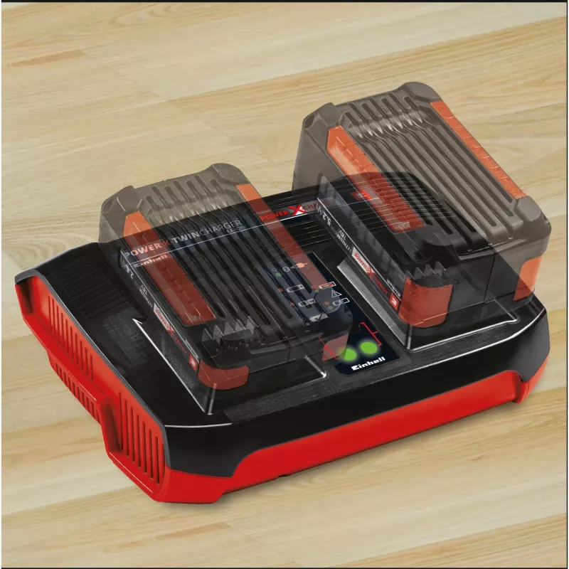 Einhell Power-X-Twincharger 3 A akumuliatorių įkroviklis patalpoms juodas - raudonas (4512069)
