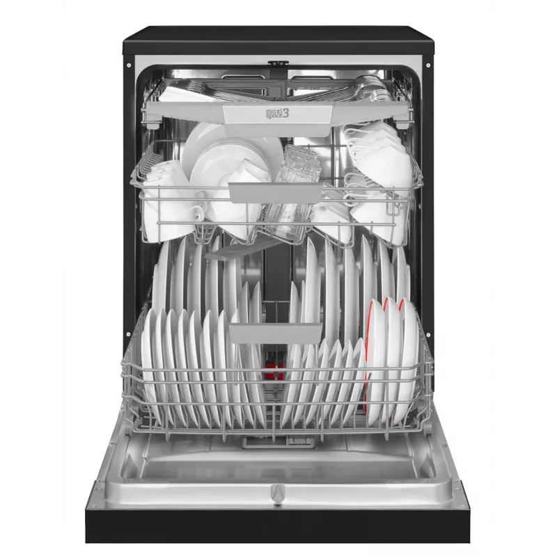 Laisvai pastatoma indaplovė AMICA MV 637 DCB — 14 vietų komplektų, Pilno dydžio 60 cm, Inverterinis variklis, 7 programos, 44 dB