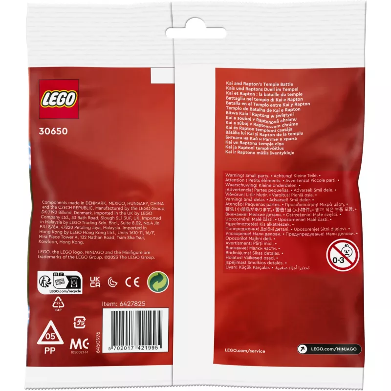 30650 Ninjago Kais and Raptons Duell im Tempel, Construction Toy Polybag