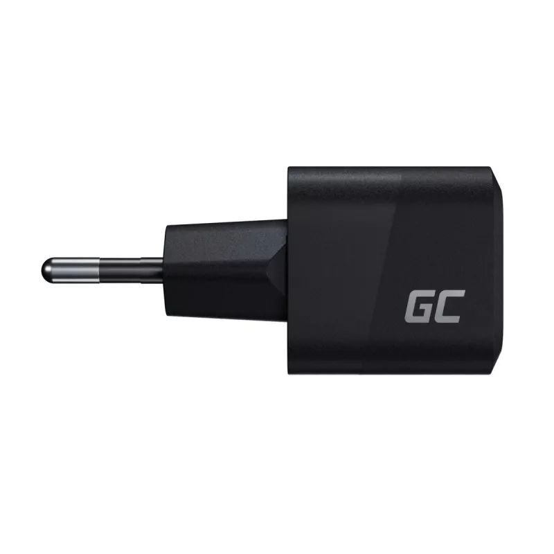 Mobiliojo įrenginio įkroviklis Green Cell CHARGC06, USB-C 33W, Quick Charge 3.0, kintamosios srovės įvestis 100–240V, juodas
