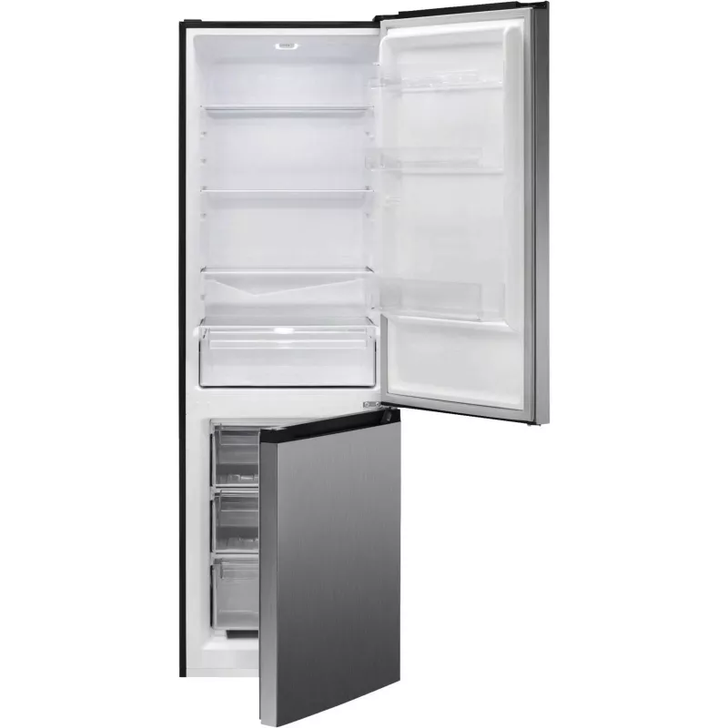 Laisvai pastatomas šaldytuvas BOMANN KG 7357, 315 L bendros talpos (219 L šaldytuvas, 96 L šaldiklis), nerūdijantis plienas, LED apšvietimas, 40 dB