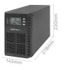 Qoltec nepertraukiamo maitinimo šaltinis (UPS) | 1kVA | 1000W | Galios koeficientas 1.0 | LCD | EPO | USB | Internetinis