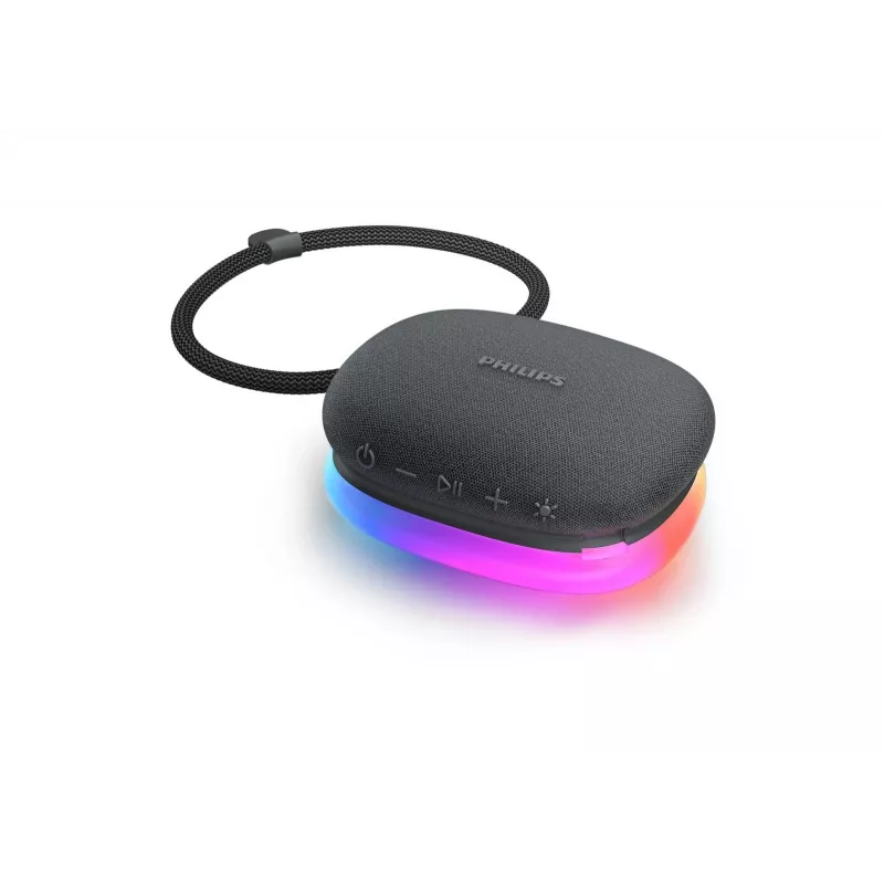 Bluetooth garsiakalbis Philips TAS2307BK/00 su integruotais šviestuvais, belaidis garso atkūrimas