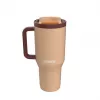 Termo puodelis su teleskopiniu šiaudeliu Kambukka Rio Tumbler 950ml Almond Dream
