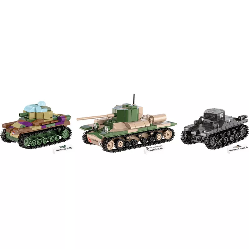 Statybinis rinkinys COBI Renault R35 Valentine IX Panzer I 595 vnt.