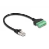 DeLOCK RJ45 kabelis Cat.6 kištukas prie gnybtų bloko adapteris 30 cm juoda žalia