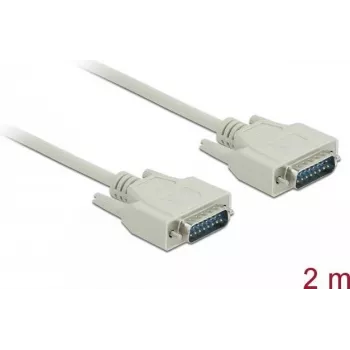 Serijinis laidas DeLOCK 85976 Smėlinis 2m Sub-D15