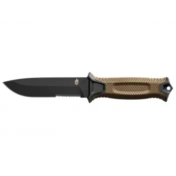 Išgyvenimo peilis GERBER Strongarm Fixed Serrated Coyote