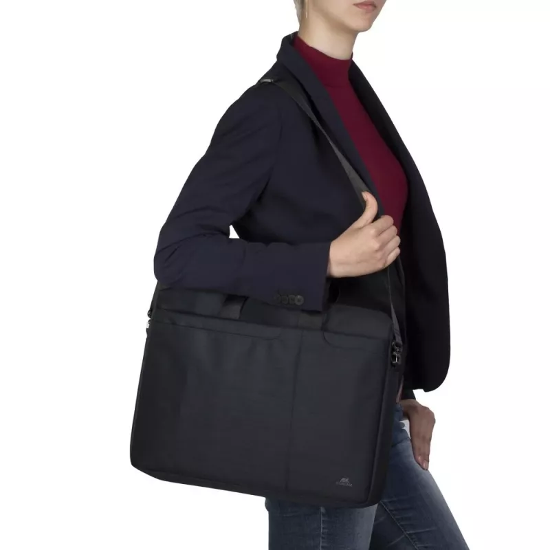 Messenger case Rivacase Biscayne 39.6 cm (15.6 inch) Juoda