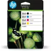 HP 364 4 vnt. juodos/ciano/magenta/geltonos spalvos originalios rašalo kasetės