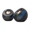 CREATIVE Pebble X 2.0 USB-C kompiuteriniai garsiakalbiai su reguliuojamu RGB apšvietimu, Bluetooth 5.3, USB garsu, iki 15 W RMS galia, skirti PC ir Mac