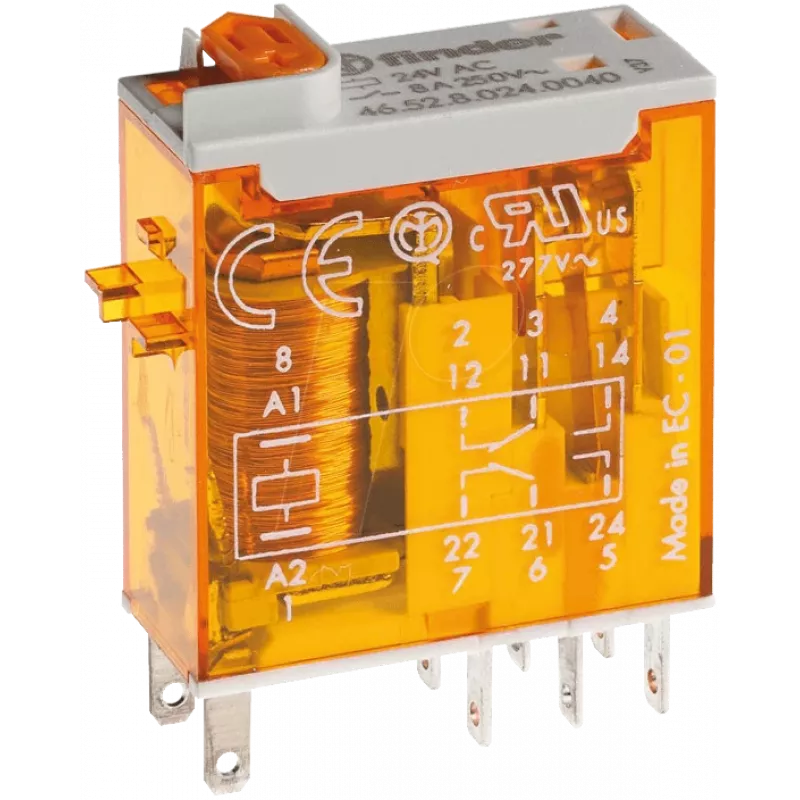 Finder pramoninė relė 24 V AC 320 1,2 VA (46.52.8.024.0040)