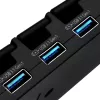 USB 3.1 Gen 1 stalinis šakotuvas SidabrinėSTONE SST-UC03B-PRO — 7 USB prievadai