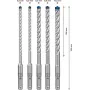 Grąžtas Bosch 8 mm skersmens modelis 2608900198, skirtas metalui ir medienai gręžti