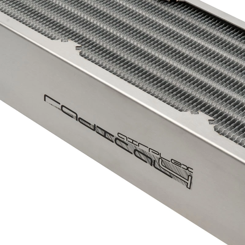 Radiatorius Aqua-Computer airplex radical 4/360 — Aliuminis/Varis/Nerūdijantis plienas, 400×140×73 mm