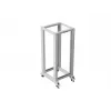 LANBERG 19 colių atviras stovas 27U 600x800 mm pilkas, 27U atviro rėmo serverių stovas