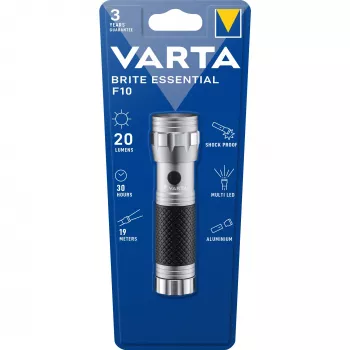 Žibintuvėlis Varta Brite Essential F10 15608 201 401 — LED, 100 liumenų, kompaktiškas