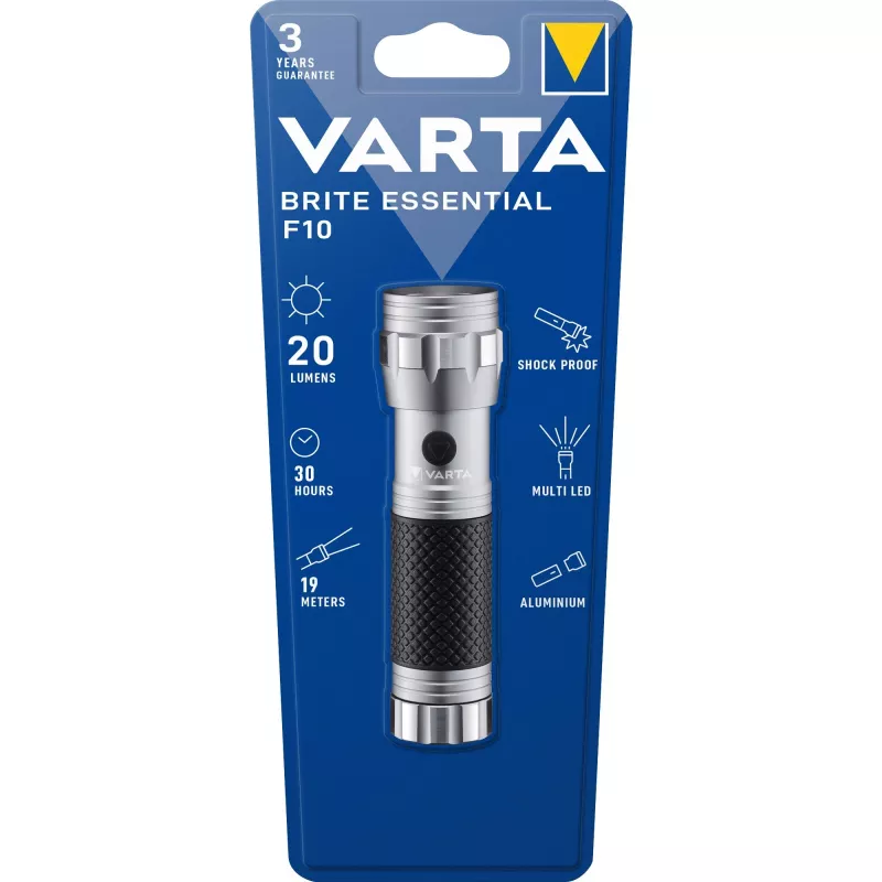Žibintuvėlis Varta Brite Essential F10 15608 201 401 — LED, 100 liumenų, kompaktiškas