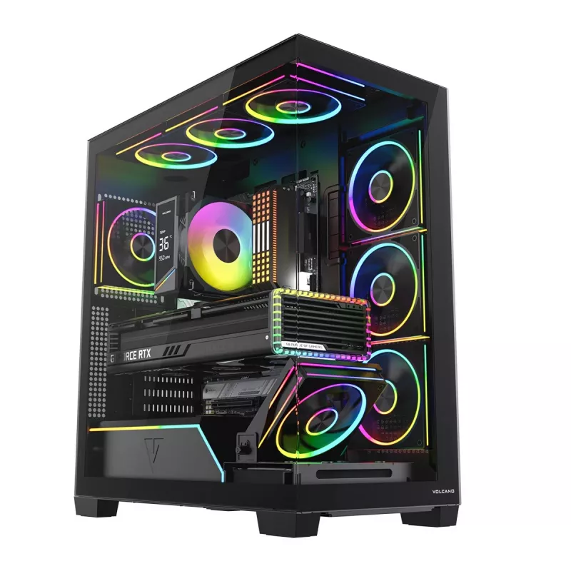 Modecom Volcano Stellar Plus ARGB Midi 8F Juoda