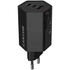 CANYON Įkroviklis HEXAGON 65 GaN 65W 2xPD 1xQC EU Juoda (CND-CHAHEX65B)