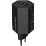 CANYON Įkroviklis HEXAGON 65 GaN 65W 2xPD 1xQC EU Juoda (CND-CHAHEX65B)